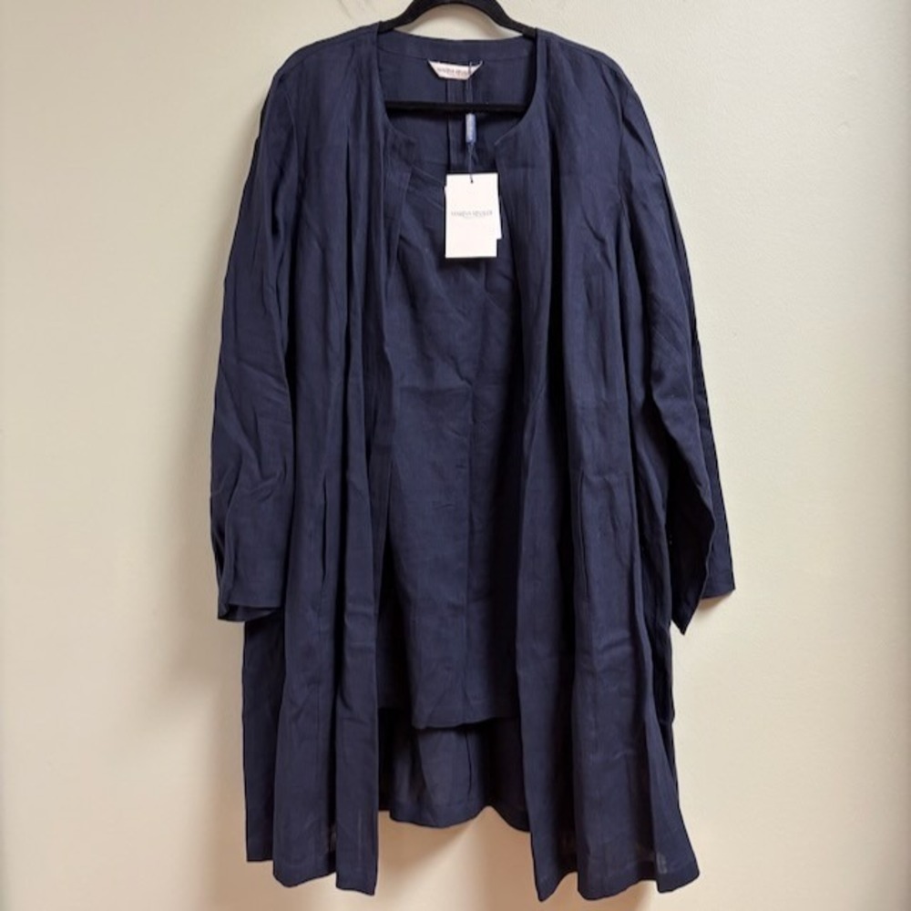 Marina Rinaldi Womens‎ Linen Top Cardigan Set Size US 20 Quiet Luxury Lagenlook